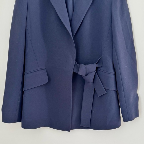 THEORY Classic Blazer With Tie Closure NIBEL ADMIRAL CREPE 0 - Picture 4 of 13